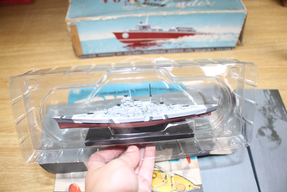 A boxed Star model pond yacht, a Tri-ang boxed Sailor Buoy table top yachting set, a Victory Industries plastic electric powered model